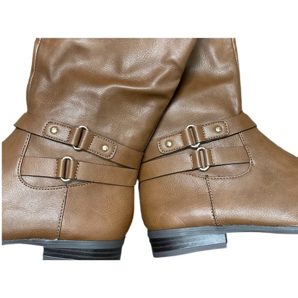 Kindell Faux Leather Round Toe Riding Boots NWB! - Picture 2 of 10